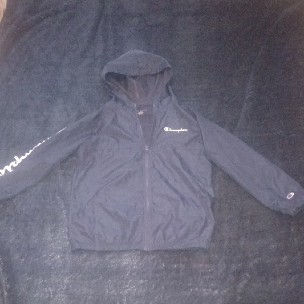 Champion Kids Black Hooded Raincoat